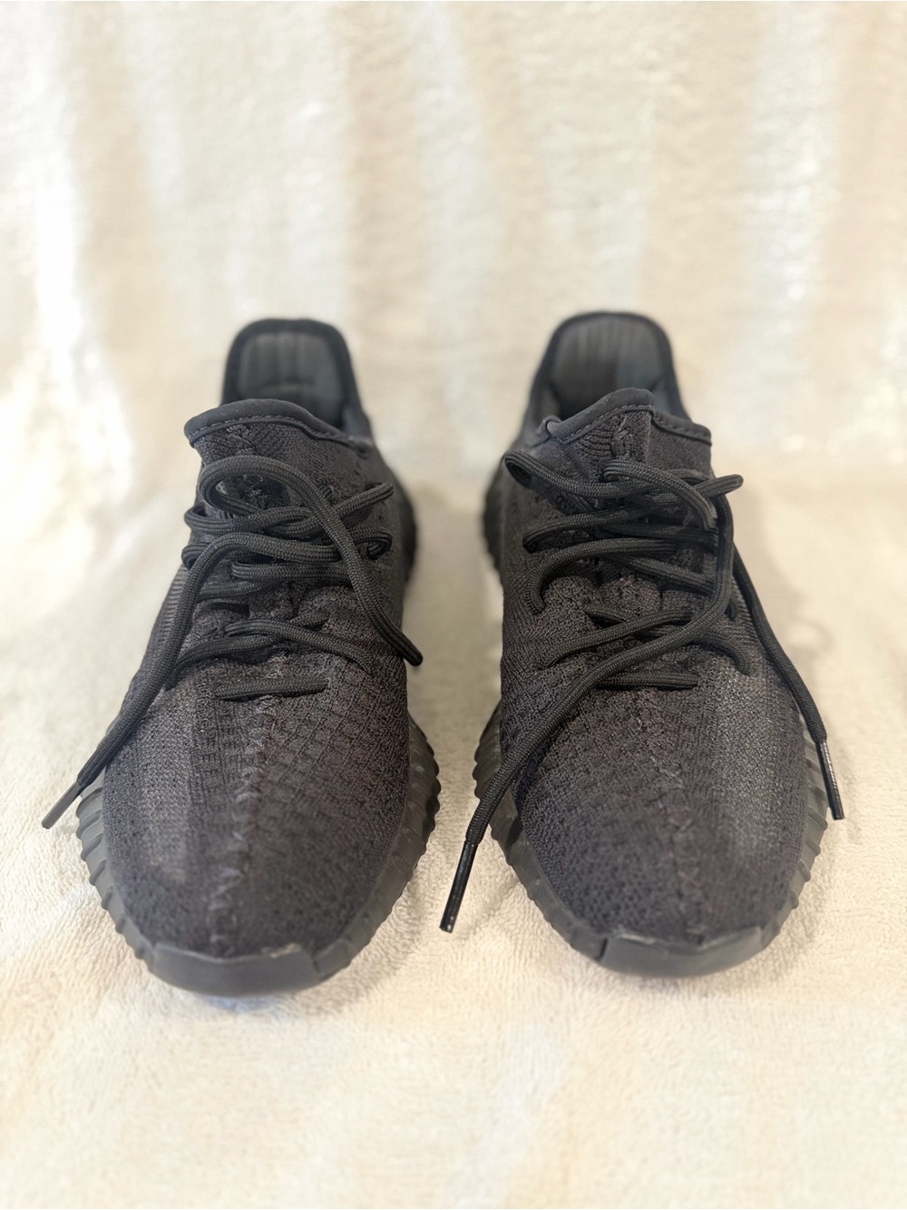 Yeezy Boost Black Knit Low-Top Sneakers